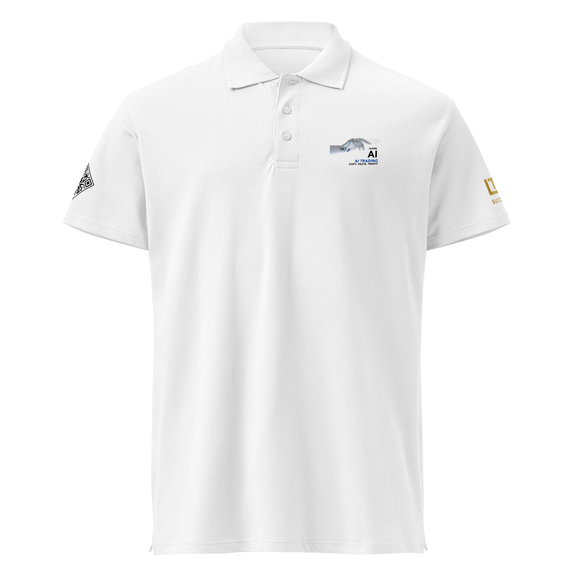 LEARN AI White Polo